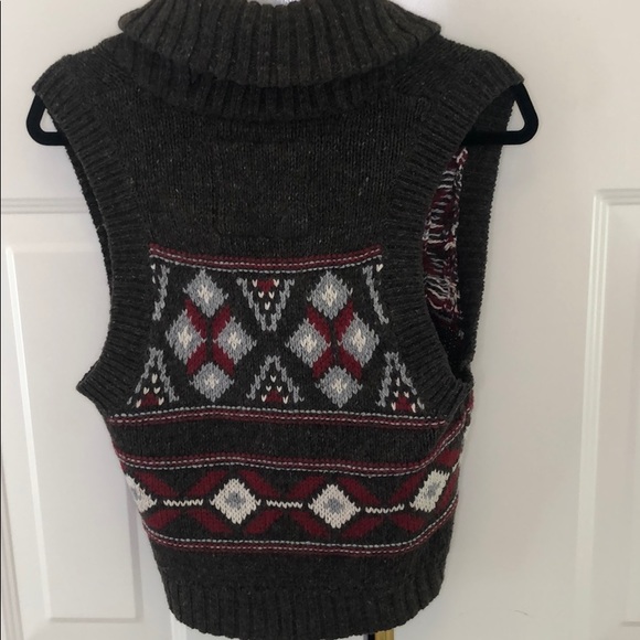 Abercrombie Brown Knit w Color block detail Vest - Picture 4 of 6